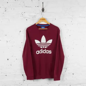 Vintage Adidas Sweatshirt - Burgundy - M