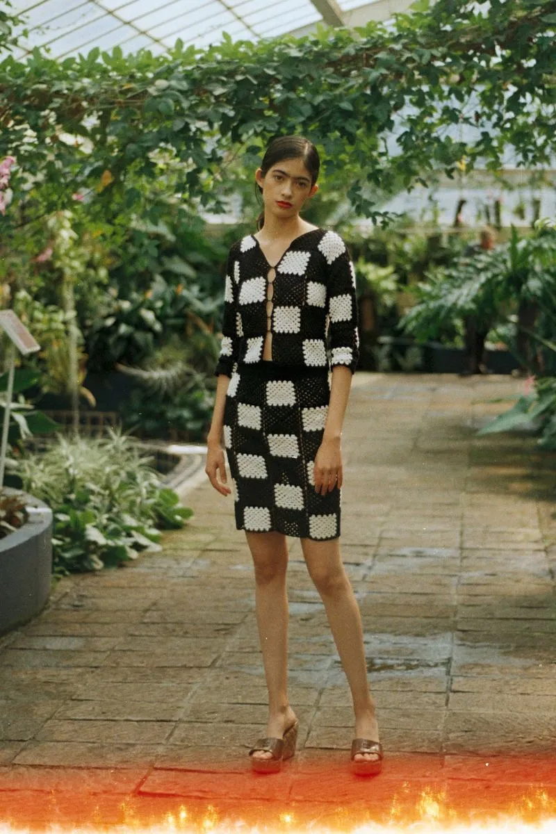 Viridiana Skirt in Checkers - XS, L