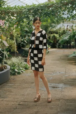 Viridiana Skirt in Checkers - XS, L