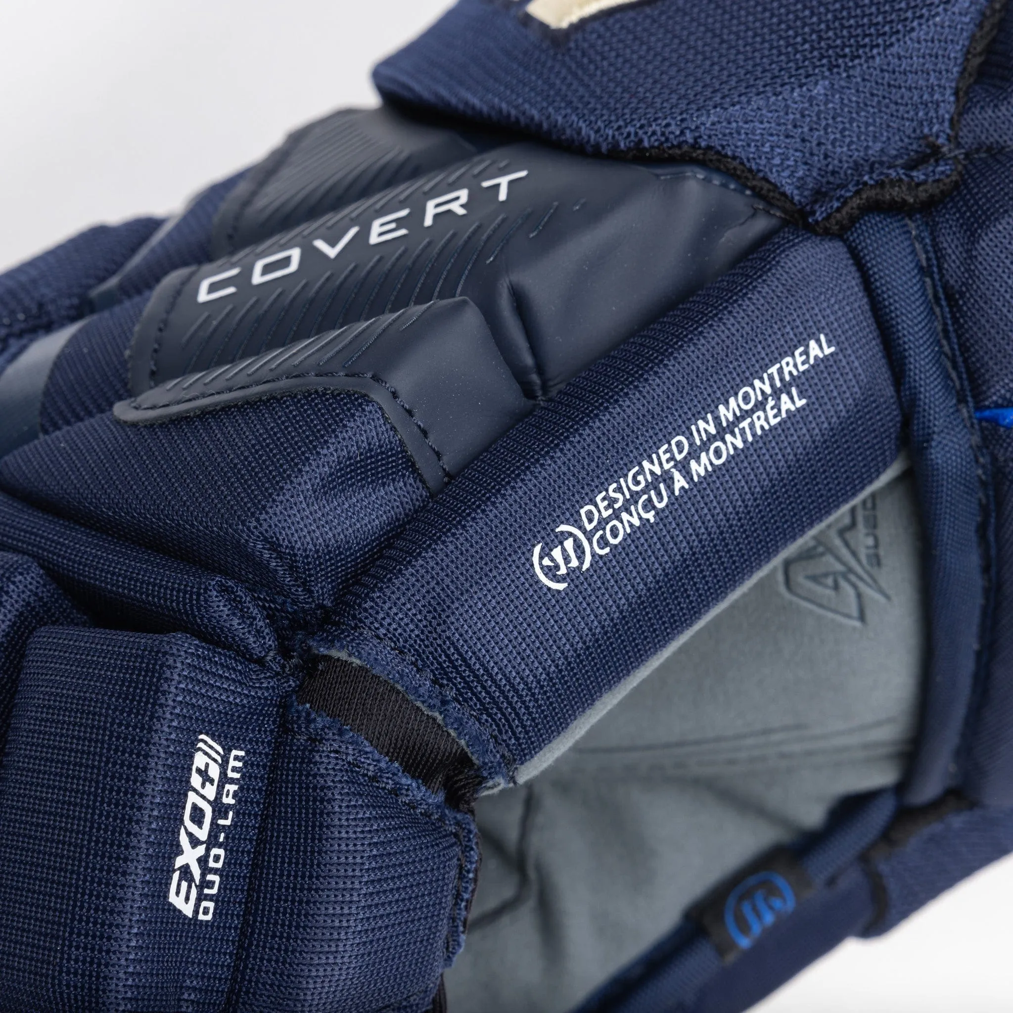 Warrior QR6 Pro Stock Senior Hockey Glove - Columbus Blue Jackets