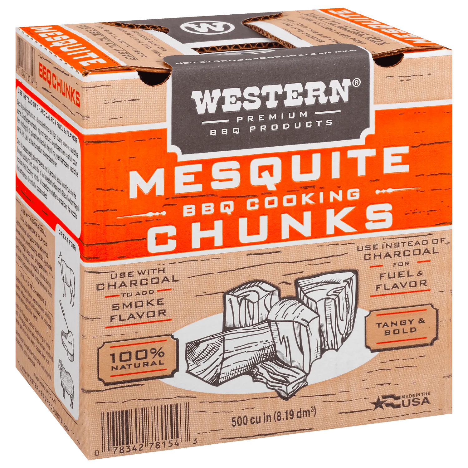 Western 500 CU in Mesquite Chunk Box CS