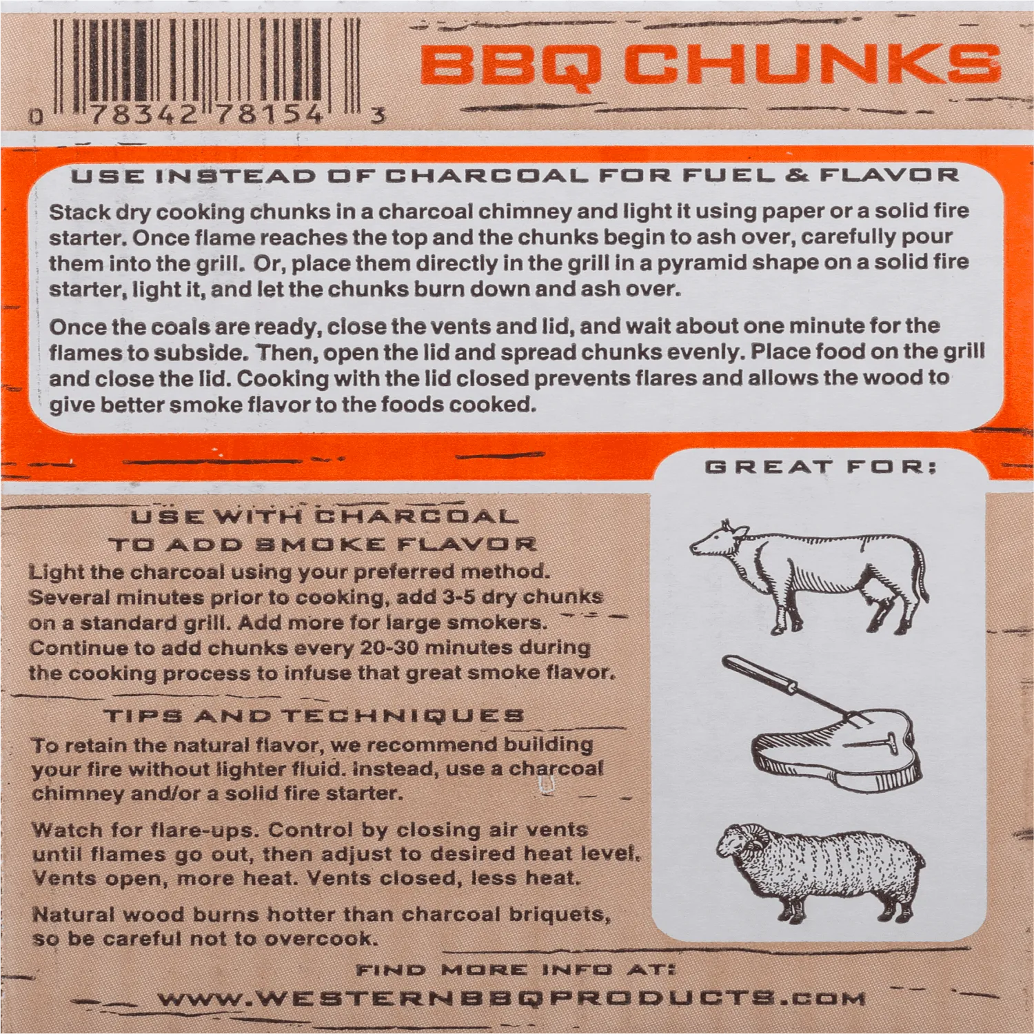 Western 500 CU in Mesquite Chunk Box CS