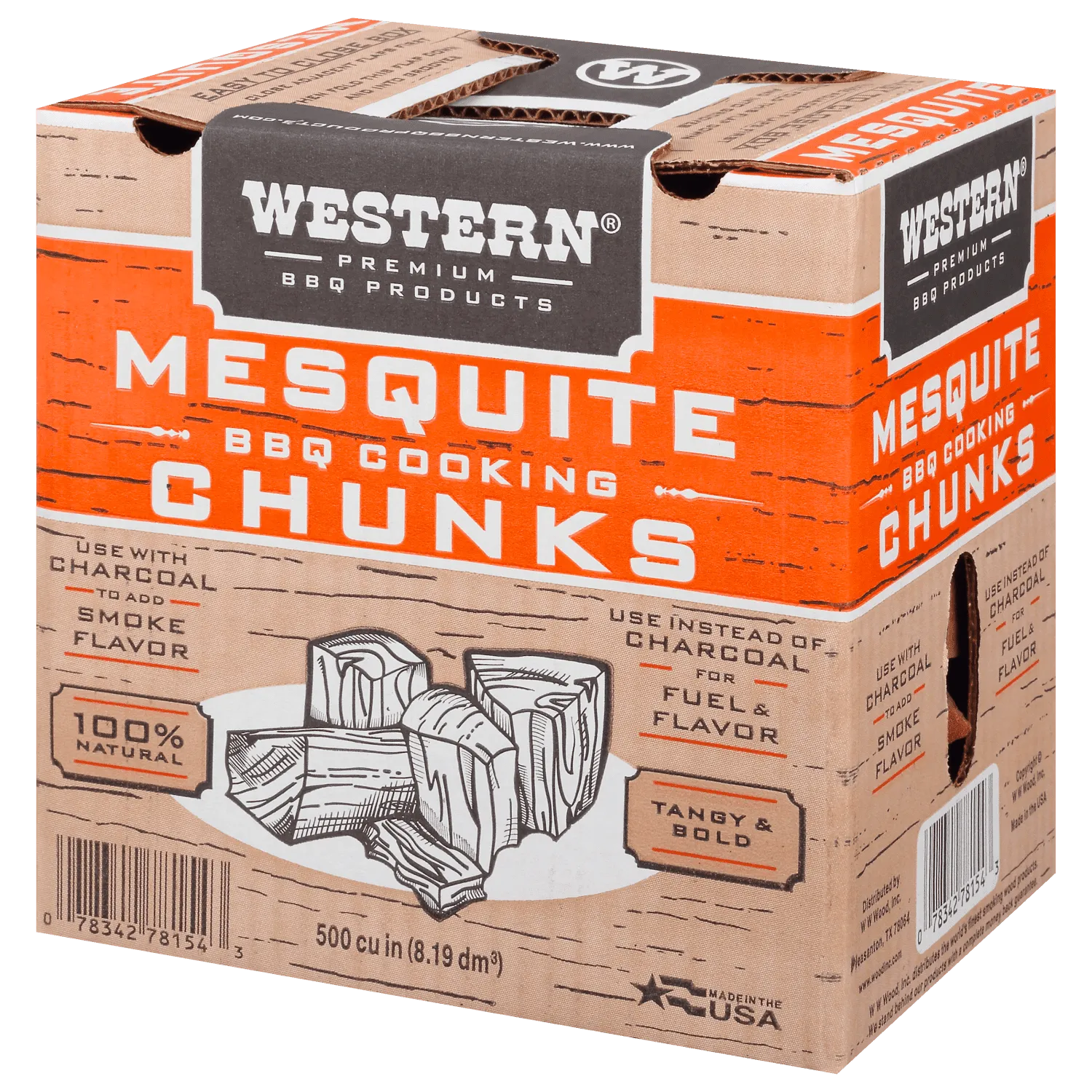 Western 500 CU in Mesquite Chunk Box CS