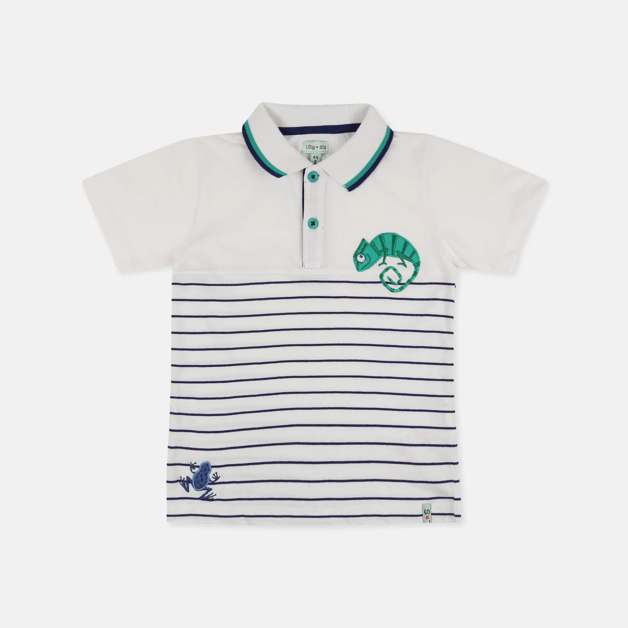 White Lizard And Friends Appliqué T-Shirt