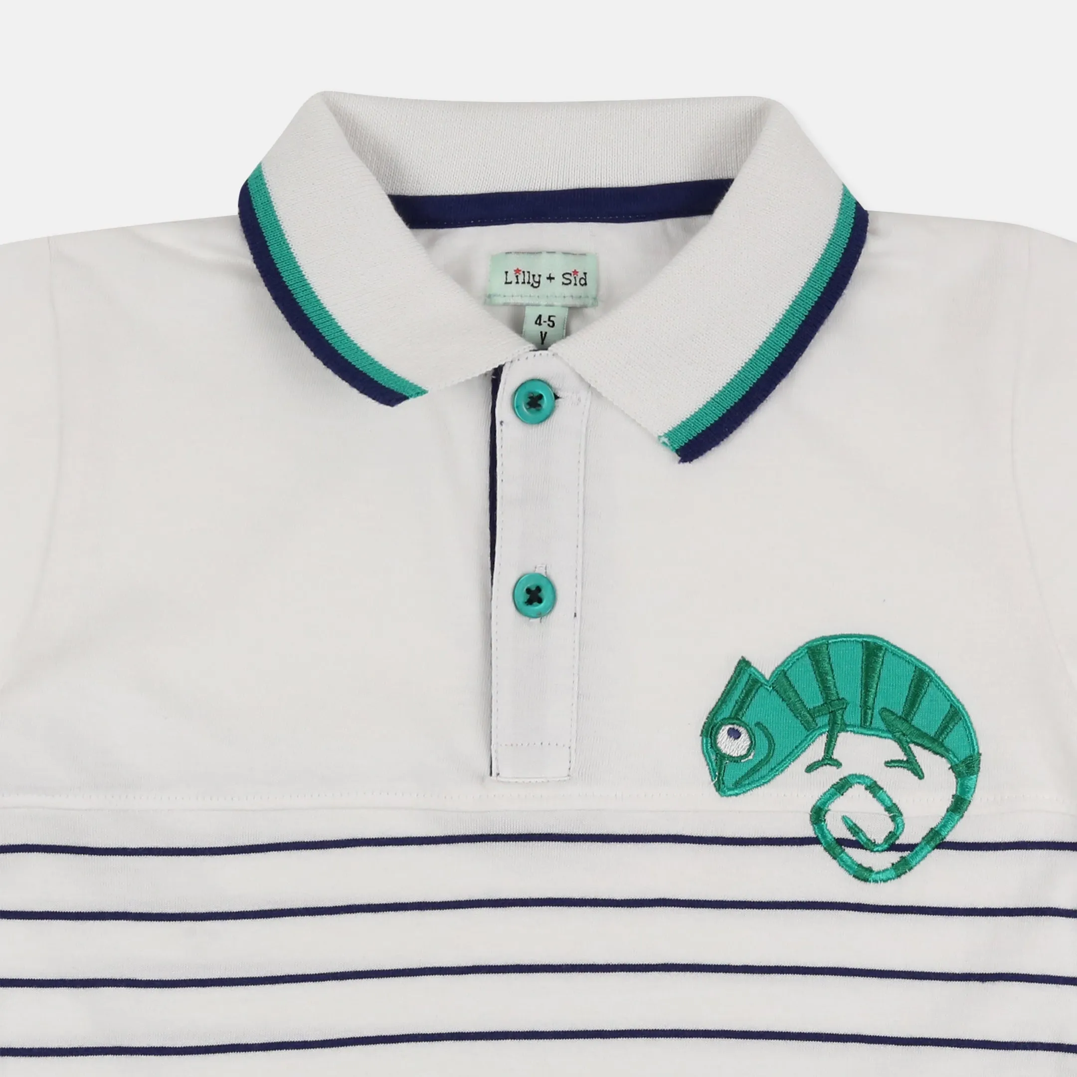 White Lizard And Friends Appliqué T-Shirt