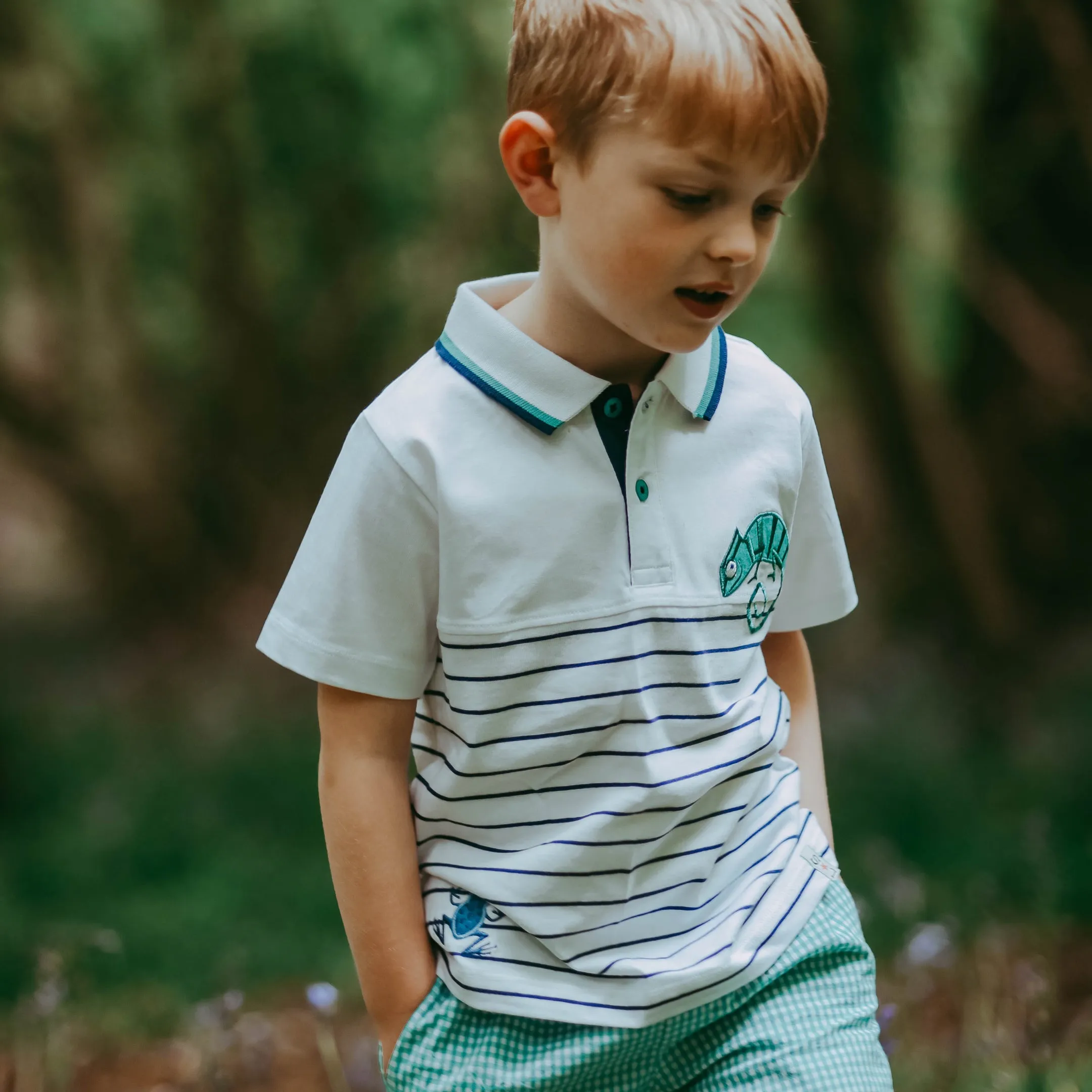 White Lizard And Friends Appliqué T-Shirt