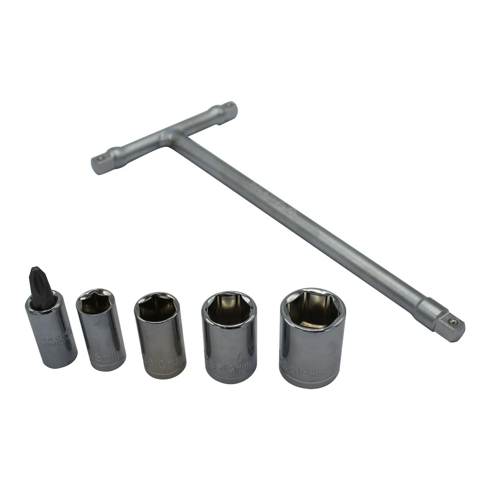 Whites Mini T-Handle Socket Set 6 / 8 / 10 / 12 / 14mm   Phillips #2