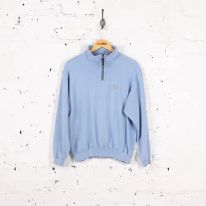 Womens Champion 1/4 Zip Sweatshirt - Blue - Womens L