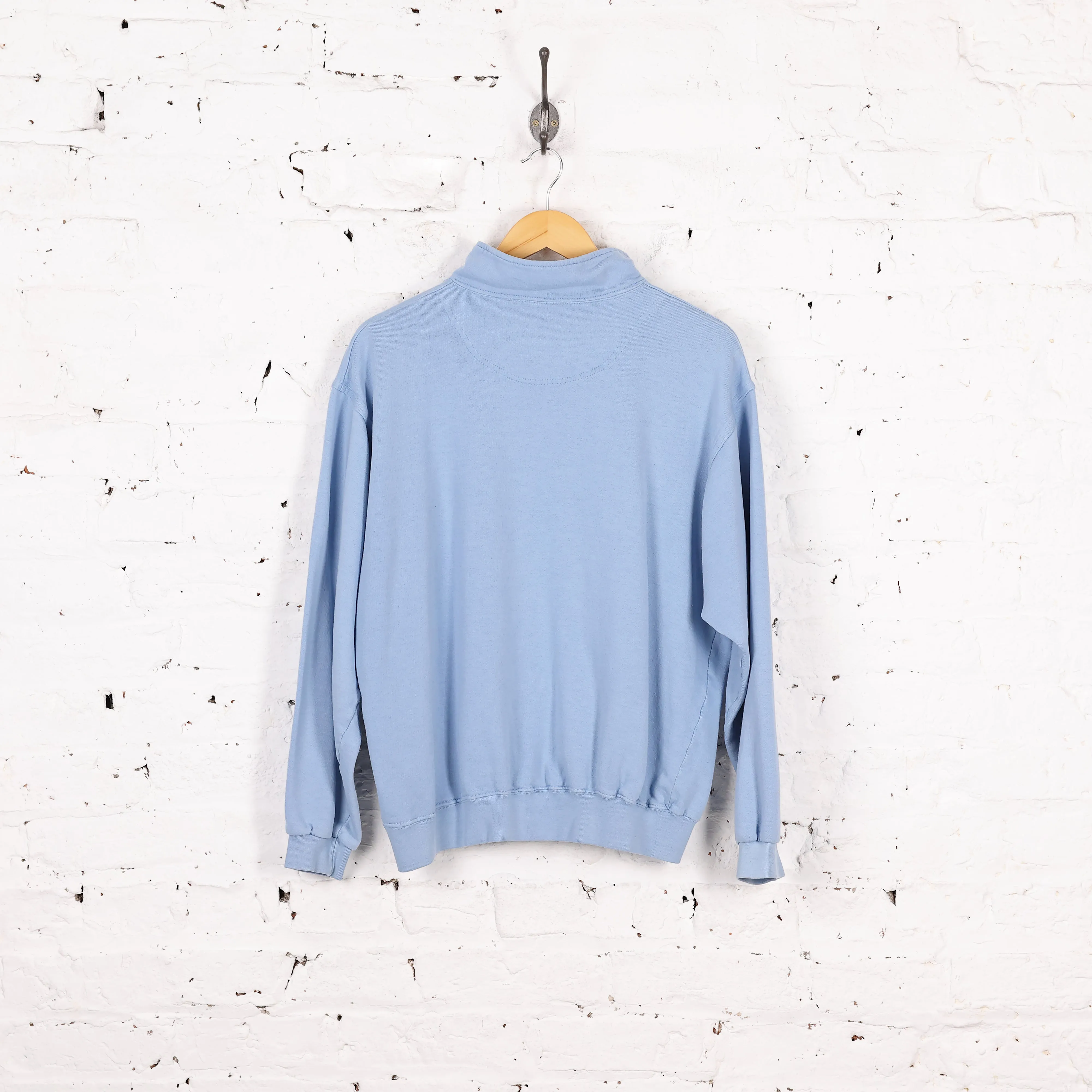 Womens Champion 1/4 Zip Sweatshirt - Blue - Womens L