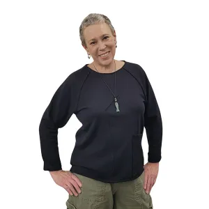 WOMEN'S SCRAP SWEATSHIRTS FRENCH TERRY BLACK