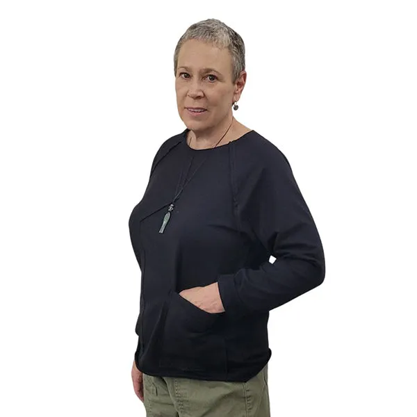 WOMEN'S SCRAP SWEATSHIRTS FRENCH TERRY BLACK