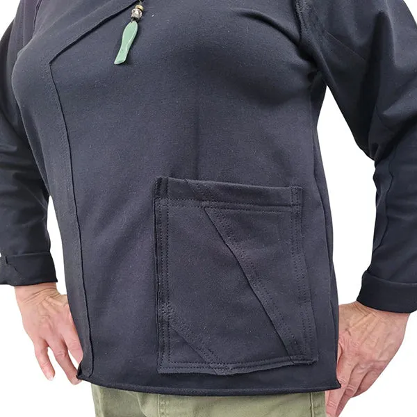WOMEN'S SCRAP SWEATSHIRTS FRENCH TERRY BLACK