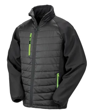 WORKWEAR SAMPLE SALE 2024 - R237X Result Unisex Softshell - Black/Lime - Size Medium