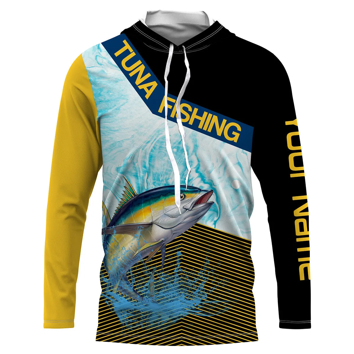 Yellowfin Tuna Fishing Custom Long sleeve Fishing Shirts, Fishing jerseys TTS0056
